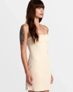 DIXIE FITTED MINI STRIPE DRESS