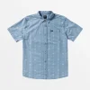 FRAME CHAMBRAY SHORT SLEEVE WOVEN SHIRT