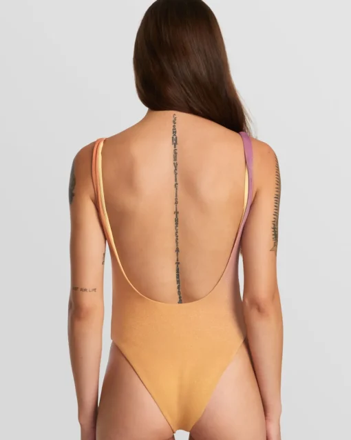 GOLDEN STAPLE ONE-PIECE SWIMSUIT