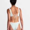 GROOVES STRIPE HIGH LEG FRENCH BIKINI BOTTOMS