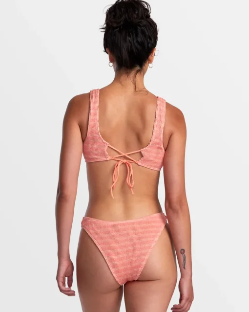 GROOVES STRIPE HIGH LEG FRENCH BIKINI BOTTOMS