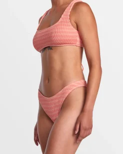 GROOVES STRIPE HIGH LEG FRENCH BIKINI BOTTOMS