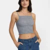 HOUNDSTOOTH REVIVAL CROPPED TANK TOP
