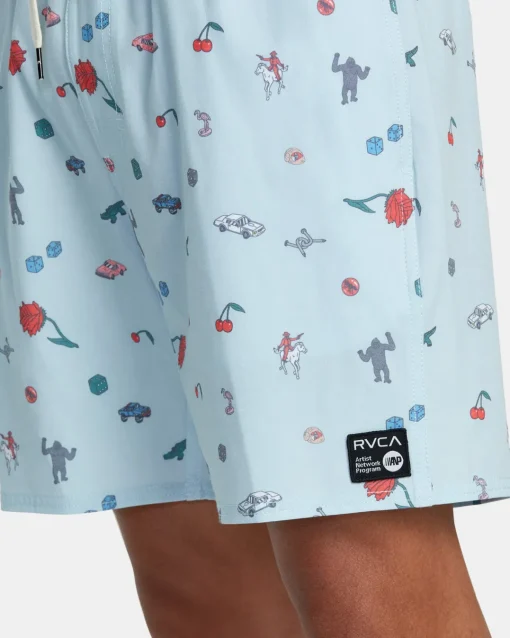 LUKE P ELASTIC WAIST BOARDSHORTS 17''