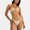 RIPPLE AND TWIST BANDEAU BIKINI TOP