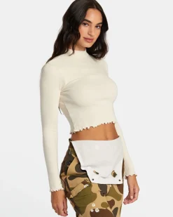 SAVED LONG SLEEVE LONG SLEEVE CROP TOP