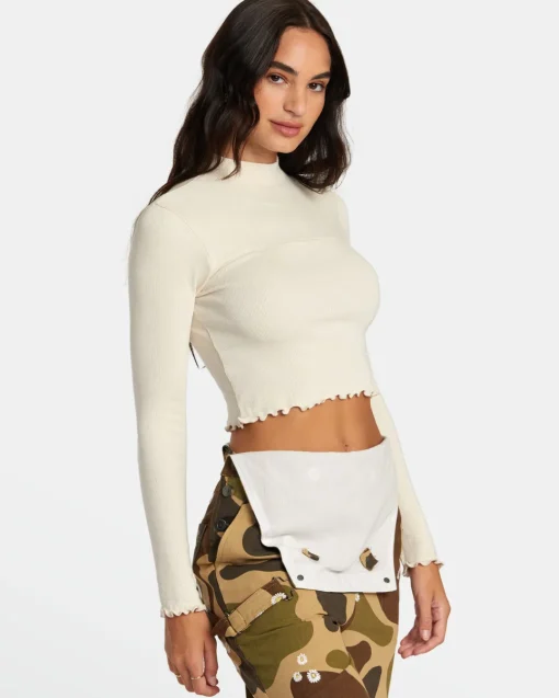SAVED LONG SLEEVE LONG SLEEVE CROP TOP
