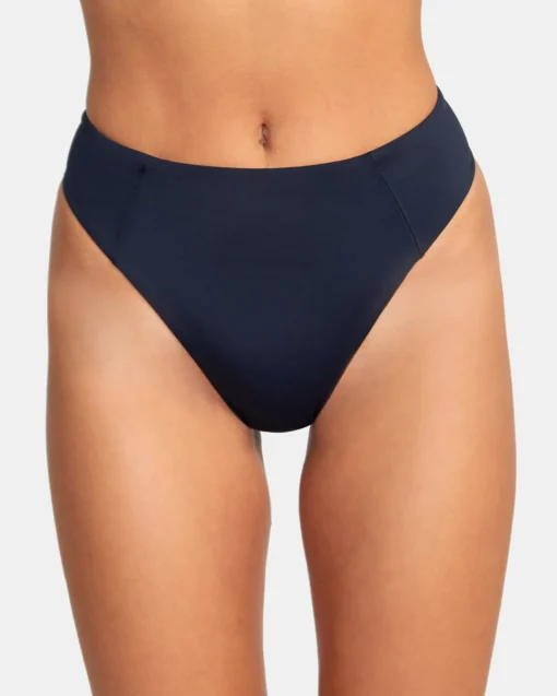 SOLID HIGH RISE CHEEKY BIKINI BOTTOMS
