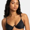 SOLID INVERTED V-WIRE BRA BIKINI TOP