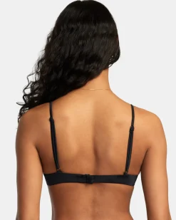 SOLID INVERTED V-WIRE BRA BIKINI TOP