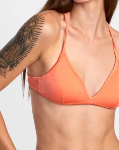 SOLID SHIMMER CROSSBACK TRIANGLE BIKINI TOP