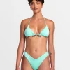 SOLID SHIMMER TRIANGLE BIKINI TOP
