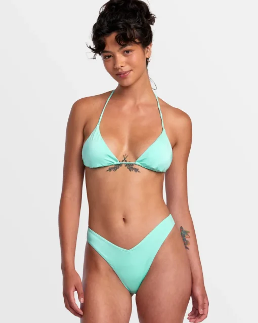 SOLID SHIMMER V-FRONT FRENCH BIKINI BOTTOMS