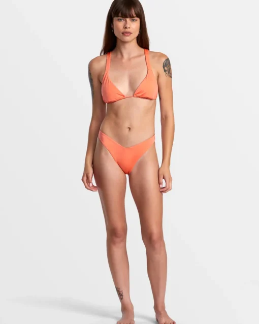 SOLID SHIMMER V-FRONT FRENCH BIKINI BOTTOMS