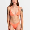 SOLID SHIMMER WIDE CROSSBACK TRIANGLE BIKINI TOP