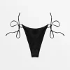 SOLID SKIMPY TIE SIDE BIKINI BOTTOMS