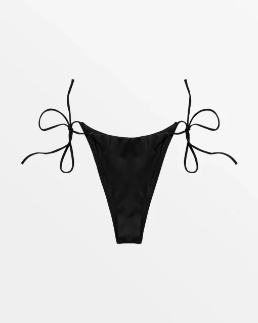 SOLID SKIMPY TIE SIDE BIKINI BOTTOMS