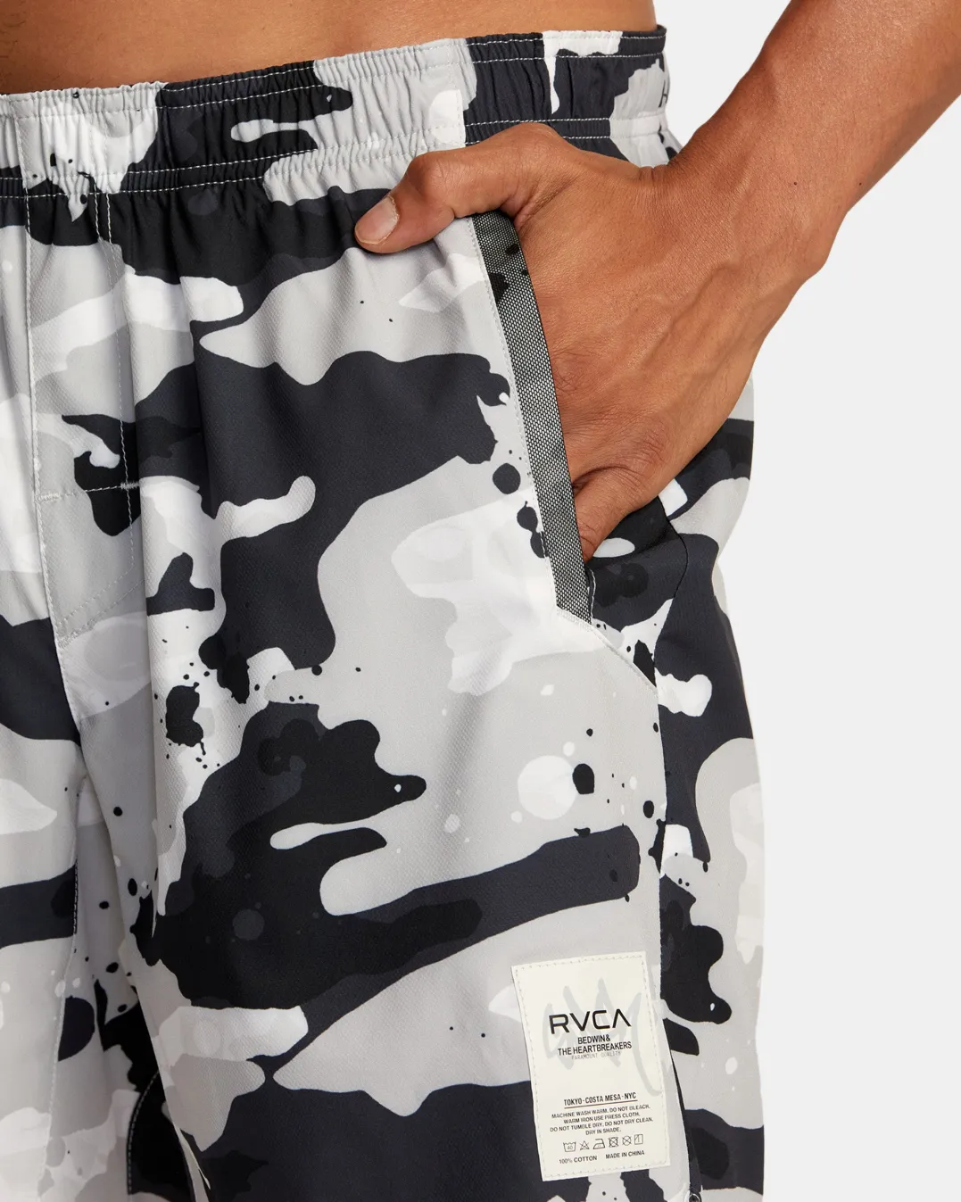 BEDWIN X STASH YOGGER STRETCH 17" ELASTIC WAIST SHORTS