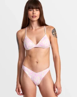 BLURRED CROSSBACK TRIANGLE BIKINI TOP