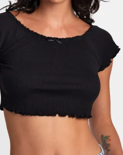 DELILAH OFF-THE-SHOULDER CROP TOP