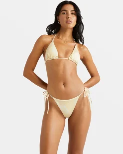 FLORAL COLLAGE SLIDE TRI BIKINI TOP