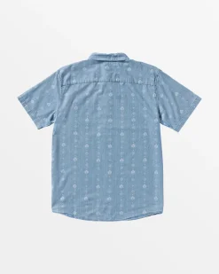 FRAME CHAMBRAY SHORT SLEEVE WOVEN SHIRT