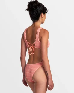 GROOVES STRIPE HIGH LEG FRENCH BIKINI BOTTOMS