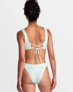 GROOVES STRIPE HIGH LEG FRENCH BIKINI BOTTOMS