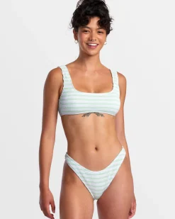 GROOVES STRIPE HIGH LEG FRENCH BIKINI BOTTOMS