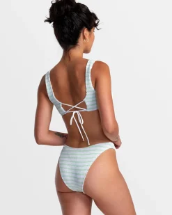 GROOVES STRIPE HIGH LEG FRENCH BIKINI BOTTOMS