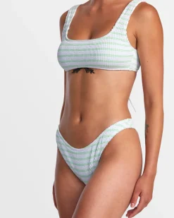 GROOVES STRIPE HIGH LEG FRENCH BIKINI BOTTOMS
