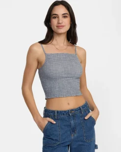 HOUNDSTOOTH REVIVAL CROPPED TANK TOP