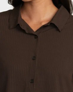 JENNI BUTTONED SHORT-SLEEVE SHIRT