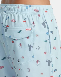 LUKE P ELASTIC WAIST BOARDSHORTS 17''