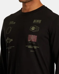 MULTI GRID LONG SLEEVE TEE