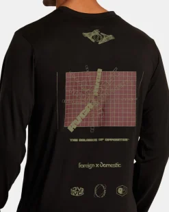 MULTI GRID LONG SLEEVE TEE