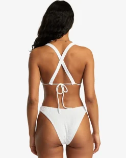 PALM GROOVES WIDE STRAP TRIANGLE BIKINI TOP