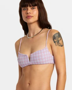 PREPPED V-WIRE BRALETTE BIKINI TOP