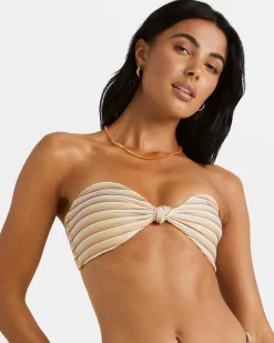 RIPPLE AND TWIST BANDEAU BIKINI TOP