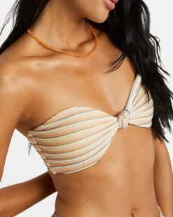RIPPLE AND TWIST BANDEAU BIKINI TOP