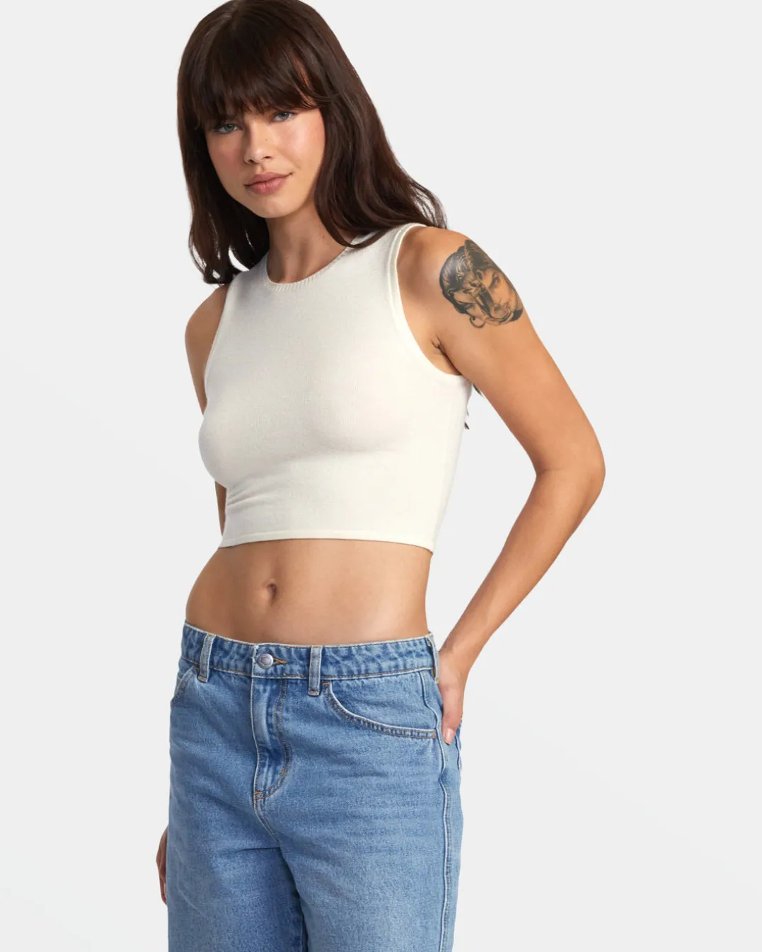 SELECTS SHIVER SWEATER TANK CREW NECK SWEATER