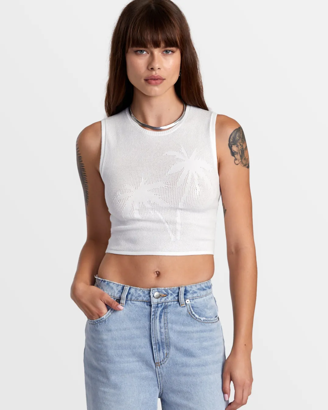 SELECTS SHIVER SWEATER TANK CREW NECK SWEATER