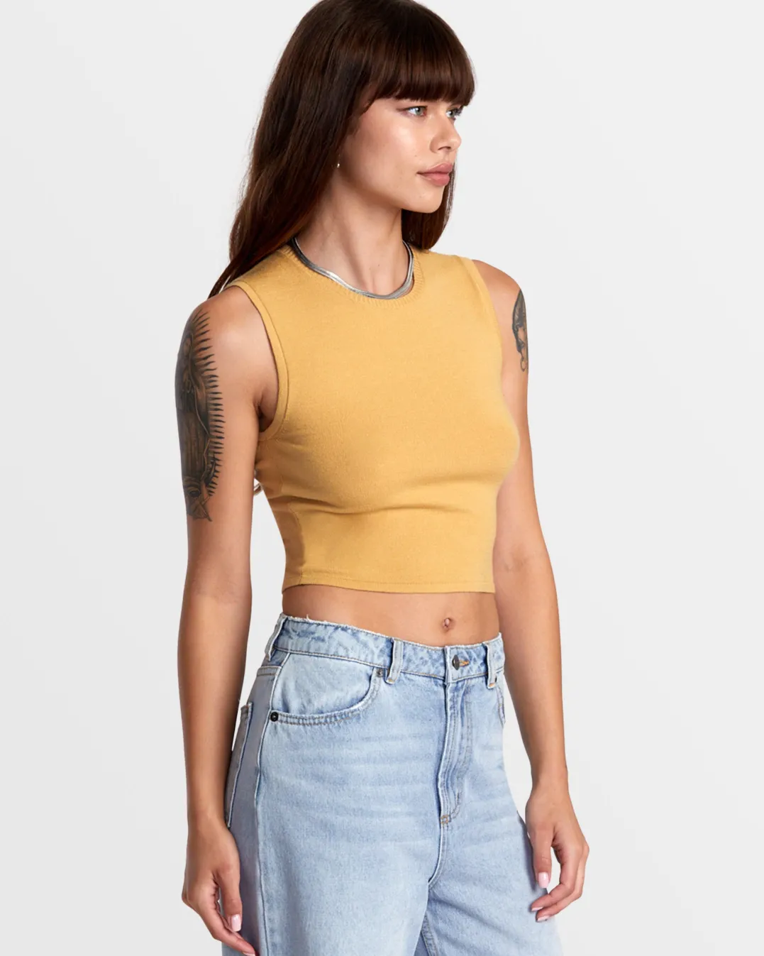 SELECTS SHIVER SWEATER TANK CREW NECK SWEATER