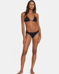 SOLID HALTER TRIANGLE BIKINI TOP