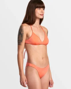 SOLID SHIMMER CROSSBACK TRIANGLE BIKINI TOP