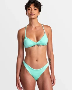 SOLID SHIMMER CROSSBACK TRIANGLE BIKINI TOP