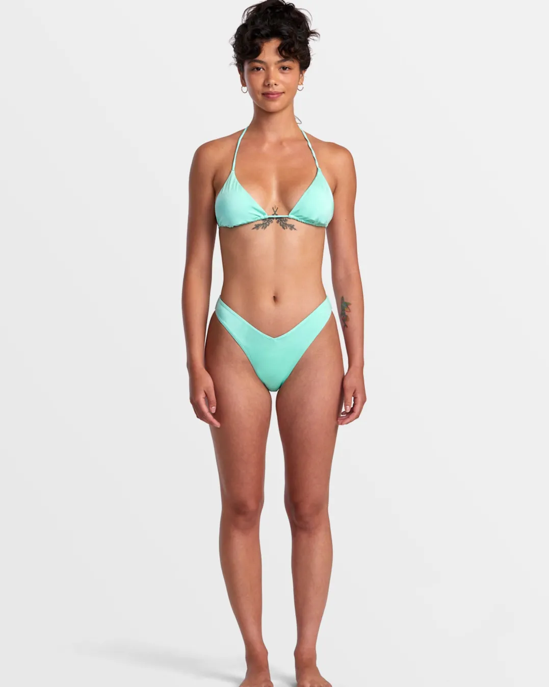 SOLID SHIMMER V-FRONT FRENCH BIKINI BOTTOMS
