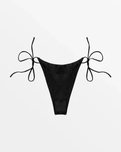 SOLID SKIMPY TIE SIDE BIKINI BOTTOMS