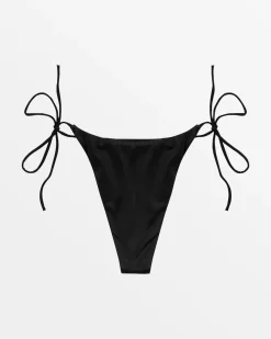 SOLID SKIMPY TIE SIDE BIKINI BOTTOMS