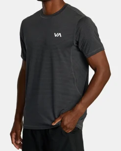 SPORT VENT STRIPE TECHNICAL SHORT SLEEVE TOP